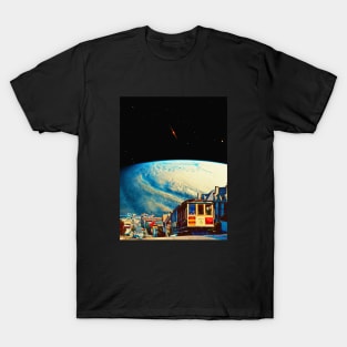 Outer Town - Space Aesthetic, Retro Futurism, Sci-Fi T-Shirt